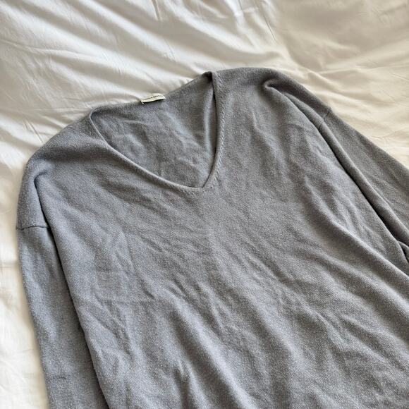 Mansur Gavriel Gray V-Neck Sweater Men’s Size L - Picture 2 of 6